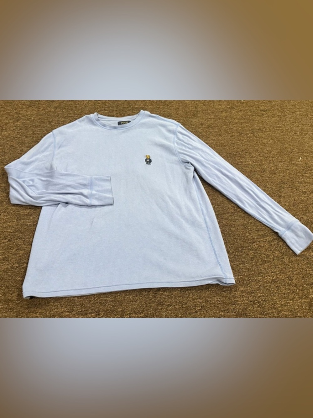 EUC! Polo by Ralph Lauren Light Blue Long Sleeve Crewneck Shirt XL